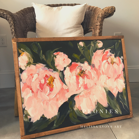 pink peonies