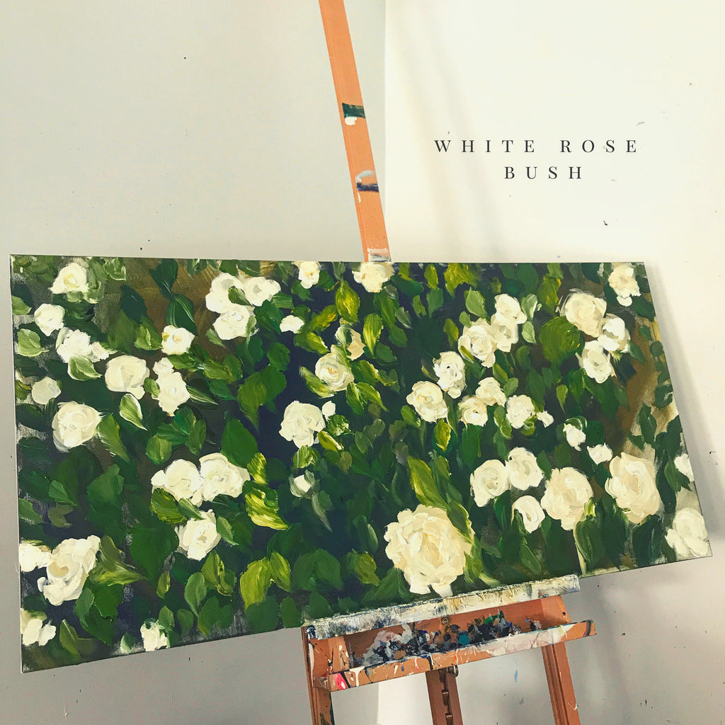 Burlap White Rose Flower –