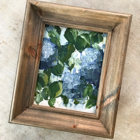 Blue hydrangeas