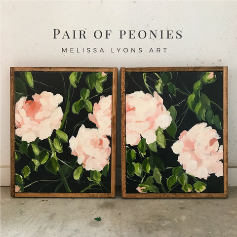 pair of peonies