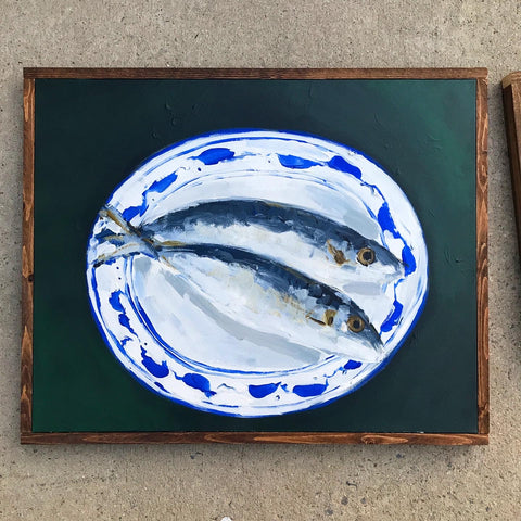 fish on a plate